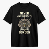 Gordon Weathered Tartan Crest 2D T-shirt - Never Underestimate Style